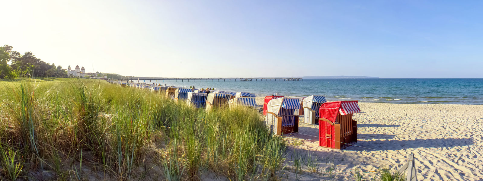 Strandkörbe Ostsee Villa Monika Ferienwohnung Rügen